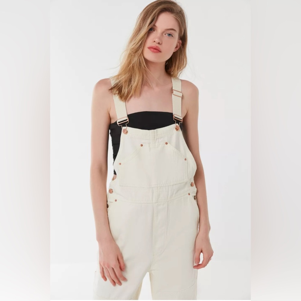 BDG Darren Canvas Overalls, Cream, S